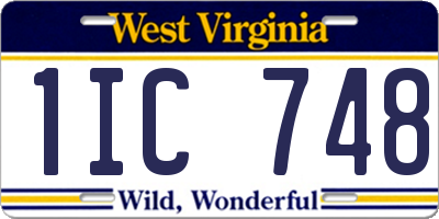 WV license plate 1IC748