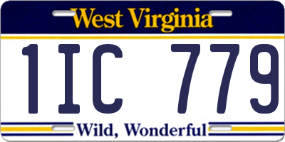 WV license plate 1IC779