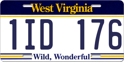 WV license plate 1ID176