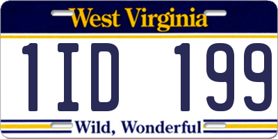 WV license plate 1ID199