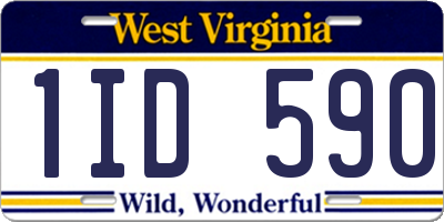 WV license plate 1ID590