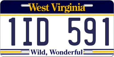 WV license plate 1ID591