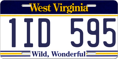 WV license plate 1ID595