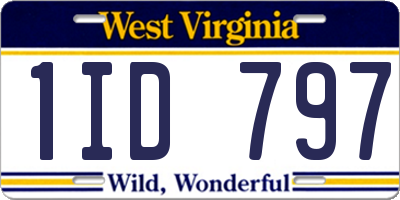 WV license plate 1ID797
