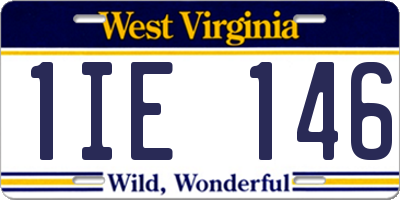 WV license plate 1IE146