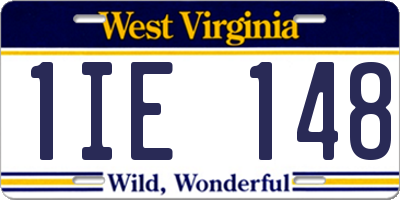 WV license plate 1IE148