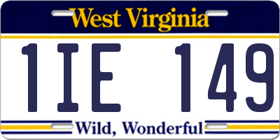WV license plate 1IE149