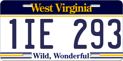 WV license plate 1IE293