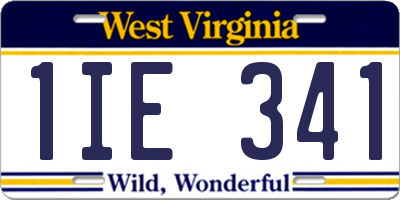 WV license plate 1IE341