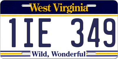 WV license plate 1IE349