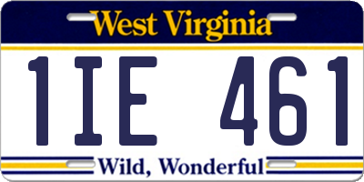 WV license plate 1IE461