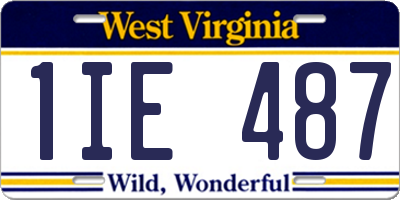 WV license plate 1IE487
