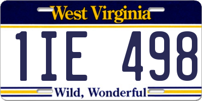 WV license plate 1IE498