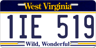 WV license plate 1IE519