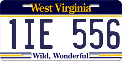 WV license plate 1IE556