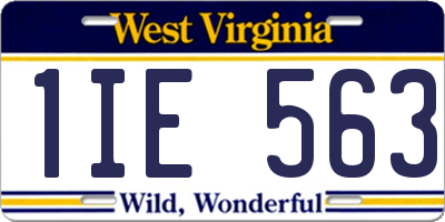WV license plate 1IE563