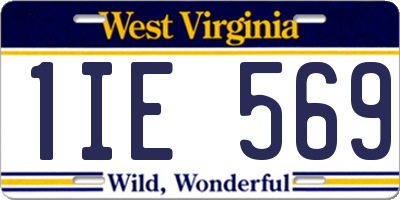 WV license plate 1IE569