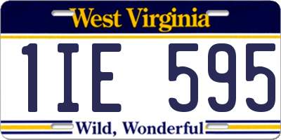 WV license plate 1IE595