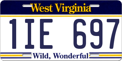 WV license plate 1IE697