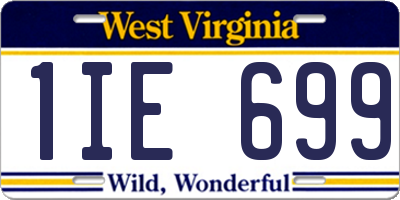 WV license plate 1IE699