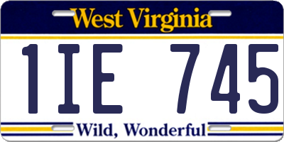 WV license plate 1IE745