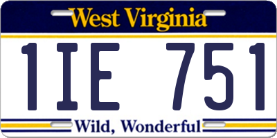 WV license plate 1IE751