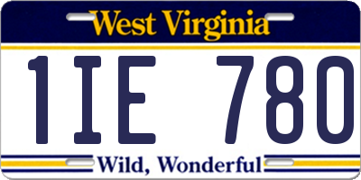 WV license plate 1IE780