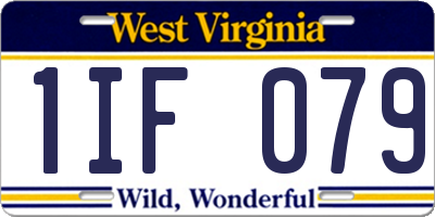 WV license plate 1IF079