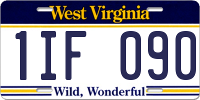 WV license plate 1IF090