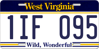 WV license plate 1IF095