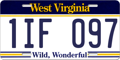 WV license plate 1IF097