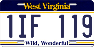 WV license plate 1IF119