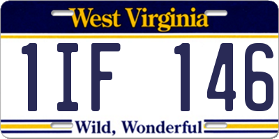 WV license plate 1IF146