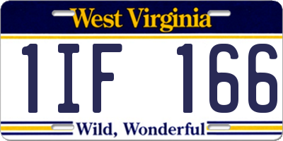 WV license plate 1IF166