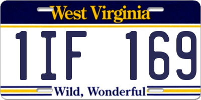 WV license plate 1IF169