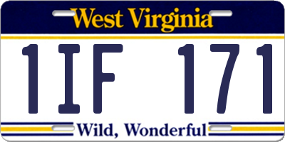 WV license plate 1IF171