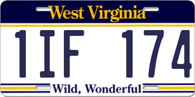 WV license plate 1IF174