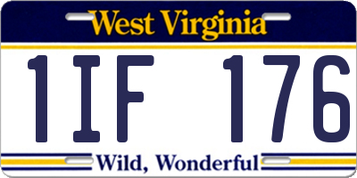 WV license plate 1IF176