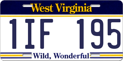 WV license plate 1IF195