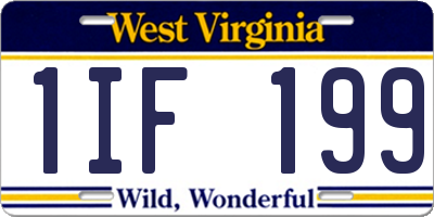 WV license plate 1IF199