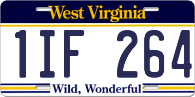 WV license plate 1IF264