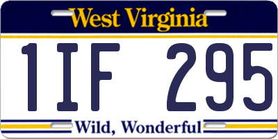 WV license plate 1IF295