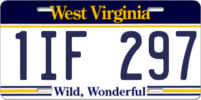 WV license plate 1IF297
