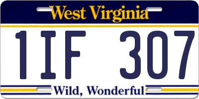 WV license plate 1IF307