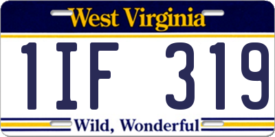 WV license plate 1IF319