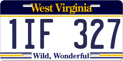 WV license plate 1IF327