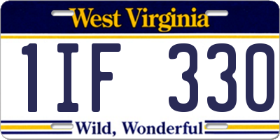 WV license plate 1IF330