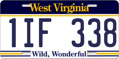 WV license plate 1IF338