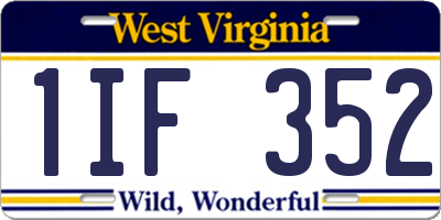 WV license plate 1IF352