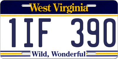 WV license plate 1IF390